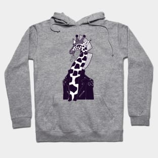 Punk Giraffe In Monochrome Hoodie